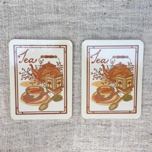 Vintage Teapot Teacup Pot Holder Hot Pads